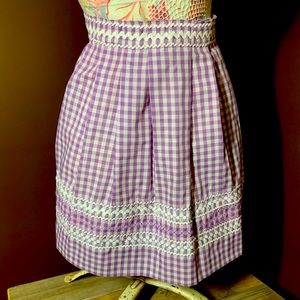 Vintage retro pleated lavender lovely apron
